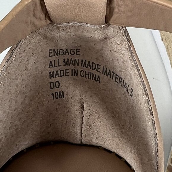 Charles By Charles David Engage Nude Strappy Espadrille Wedge Sandals Size 10M - Picture 3 of 12